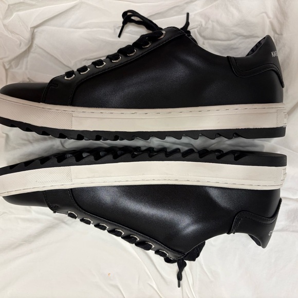 Karl Lagerfeld Black and White Leather Sneakers New size 10.5 - Picture 11 of 14
